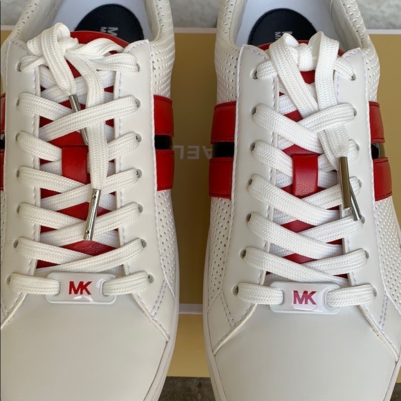 MICHAEL KORS CATELYN STRIPE LACE UP NAPPA PU OPT/B - Picture 9 of 16